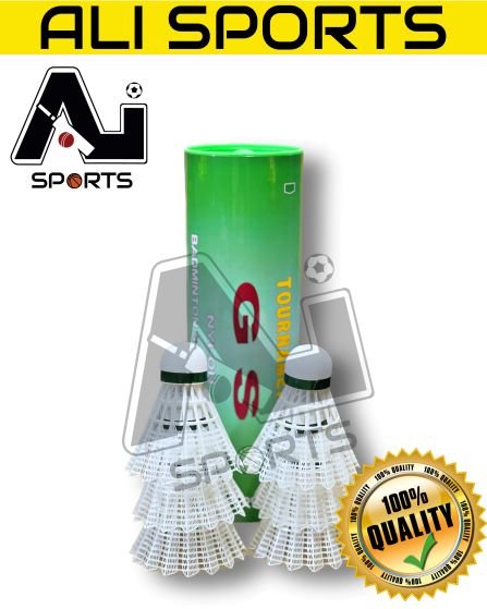 GS Tournament Plastic Shuttlecocks - Made in Taiwan (Pack of 6 Pcs)