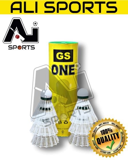 GS One Plastic Shuttlecocks - Made in Taiwan (Pack of 6 Pcs)