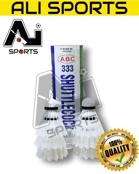 333 Plastic Shuttlecocks - Made in China (Pack of 6 Pcs)