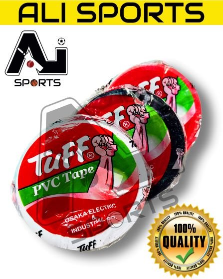 Original Tuff Pvc Tape - Pack of 10 (Black,White,Red)