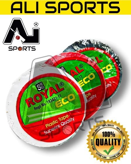 Original Royal Pvc Tape - Pack of 10 (Black,White,Red)