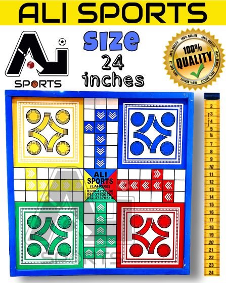 Ali Sports Premium Wooden Straight Ludo - 24 inches