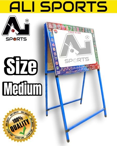 2 in 1 Medium Wooden Standing Whiteboard and blackboard