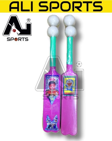 Large Anjum Double ball Plastic Bat - Pack of 12Pcs