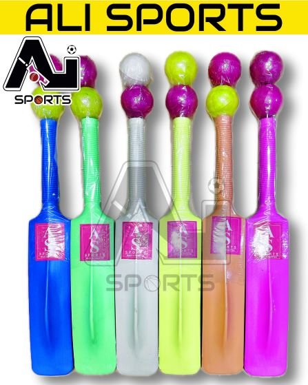 Large AS Double ball Plastic Bat - Pack of 12Pcs