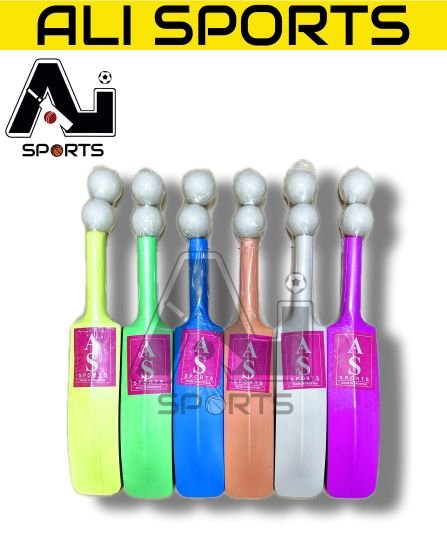 Small AS Double ball Plastic Bat - Pack of 12Pcs
