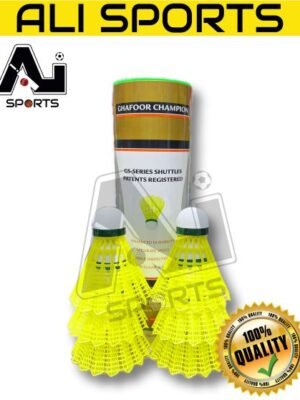GS Champion Plastic Shuttlecocks - Made in Taiwan (Pack of 6 Pcs)