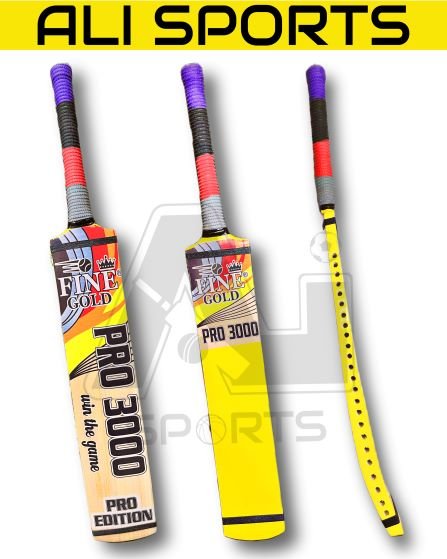 Fine Gold Pro 3000 Bat – Full Cane Handle Tape Ball Bat